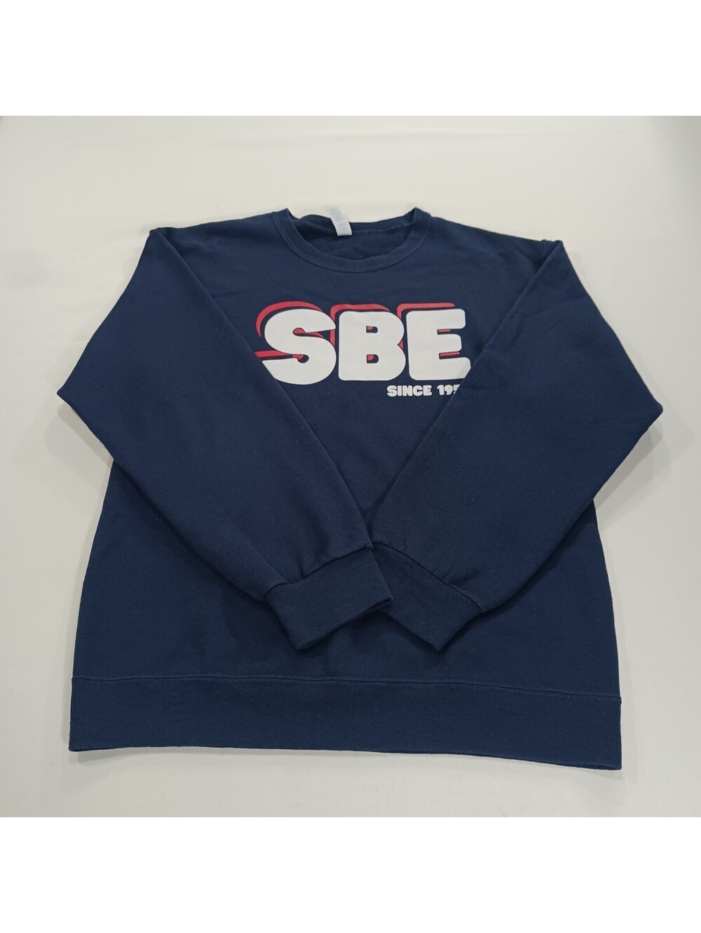 JERZEES NuBlend RN#13765 SBE Blue Fleece Crewneck Sweatshirt Adult Size Small